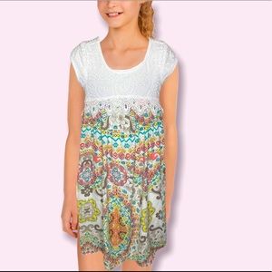 New* Cute multi-colored dress!  Size: 5 little girl!